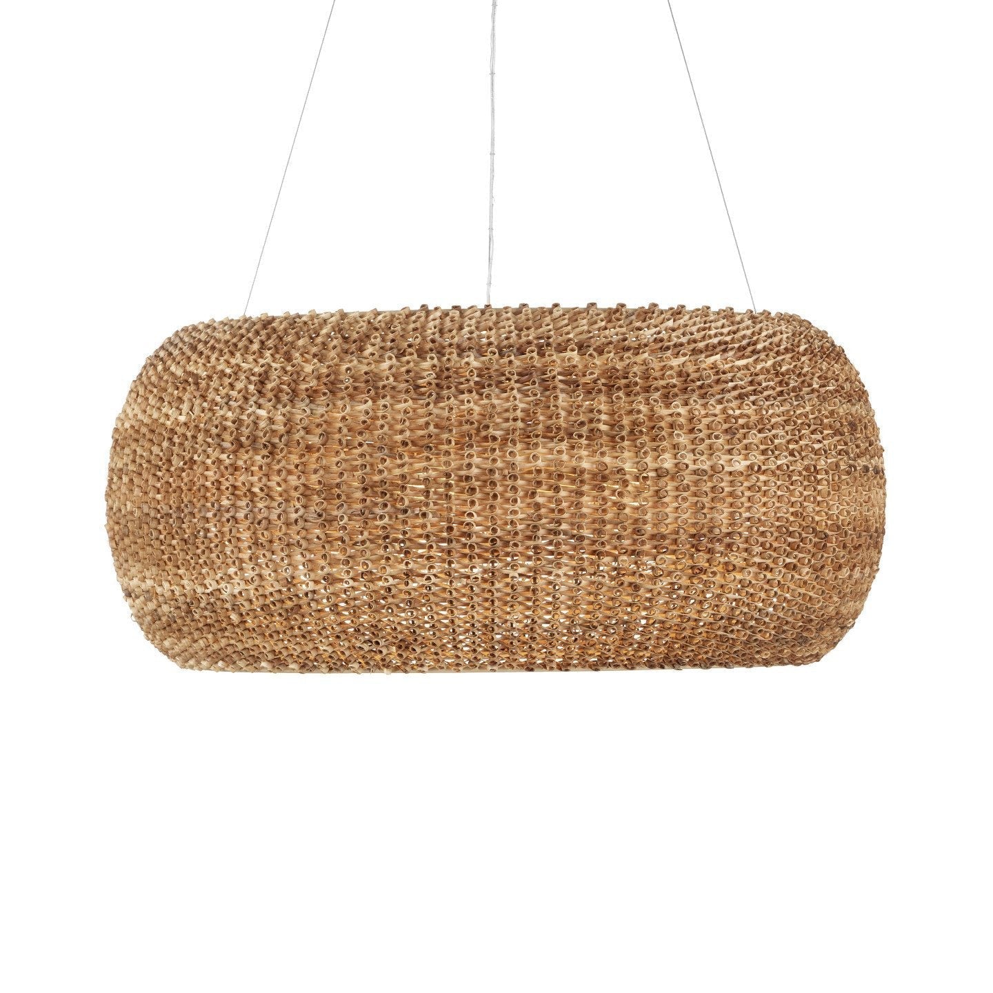Velaaerix Chandelier Rattan & Wrought Iron 36"D