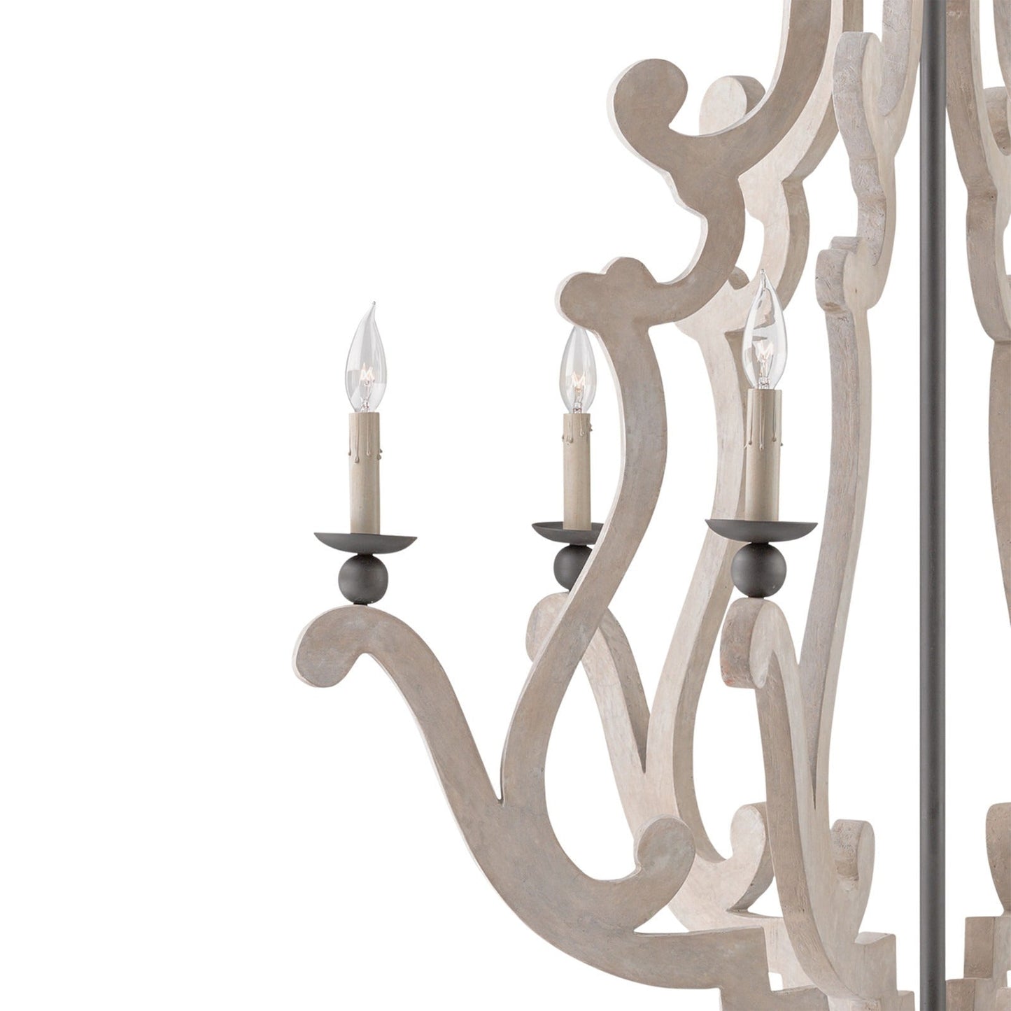 Yoromond Chandelier Concrete & Wrought Iron 38"D