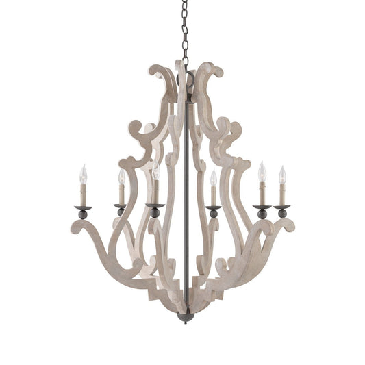 Yoromond Chandelier Concrete & Wrought Iron 38"D