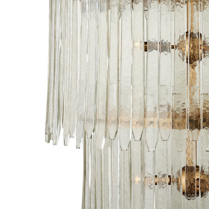 Astrayster Chandelier Glass & Iron 29"D