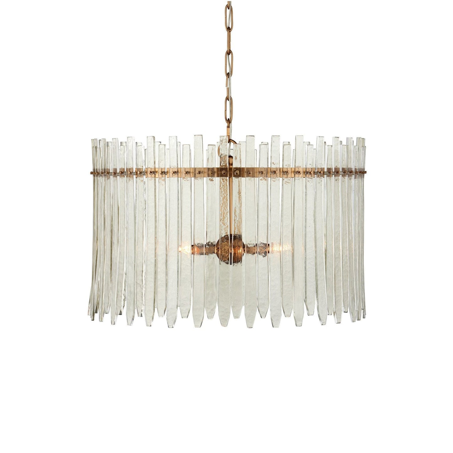 Astrayster Chandelier Glass & Iron 29"D