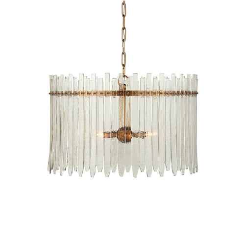 Astrayster Chandelier Glass & Iron 29"D