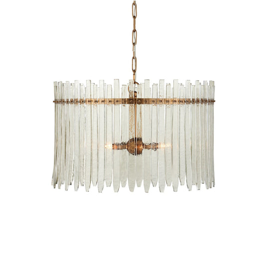 Astrayster Chandelier Glass & Iron 29"D