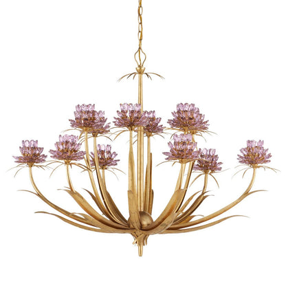 Elitix LED Chandelier Crystal & Wrought Iron 29.5"D