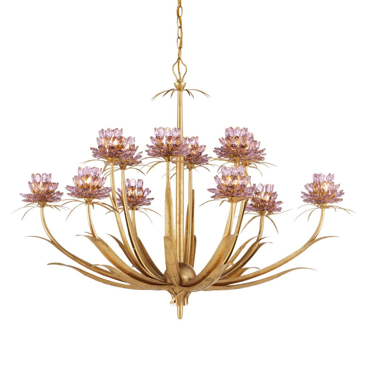 Elitix LED Chandelier Crystal & Wrought Iron 29.5"D
