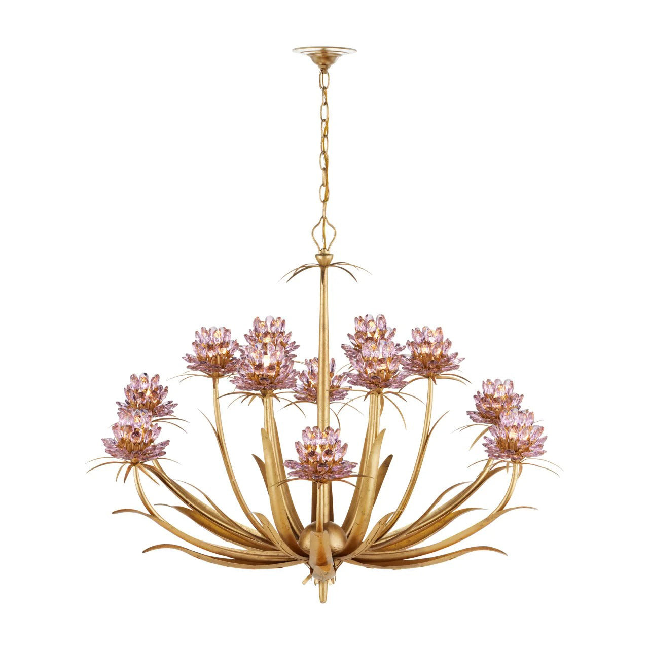 Elitix LED Chandelier Crystal & Wrought Iron 29.5"D