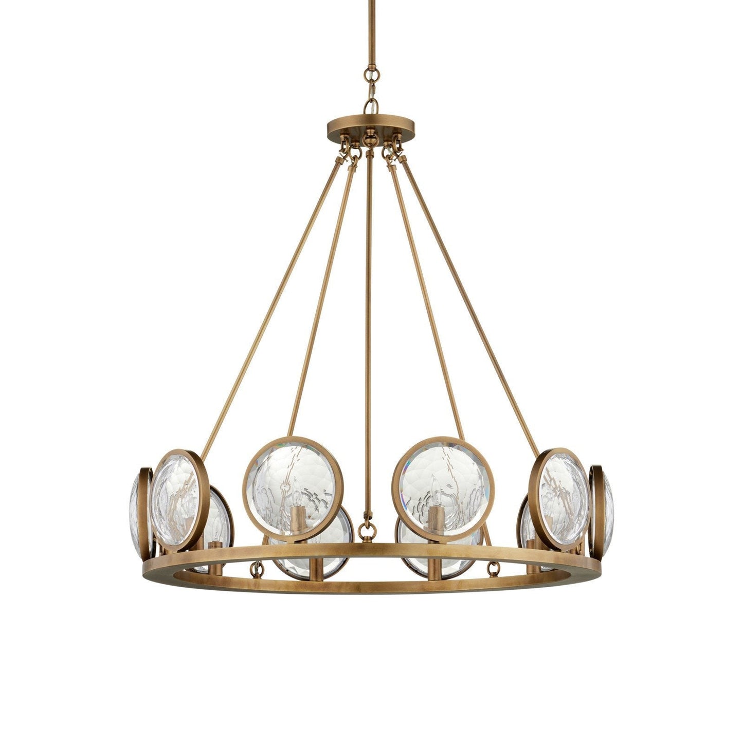 Eonutix Chandelier Brass & Prism Optic Crystal 32"D