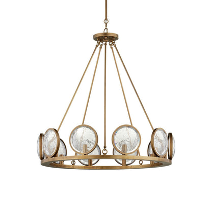 Eonutix Chandelier Brass & Prism Optic Crystal 32"D