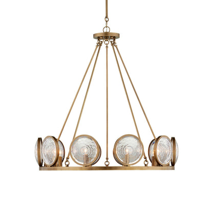 Eonutix Chandelier Brass & Prism Optic Crystal 32"D