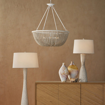 Ciroytor Chandelier Wrought Iron & Wood & Kraft Paper Twine 32"D