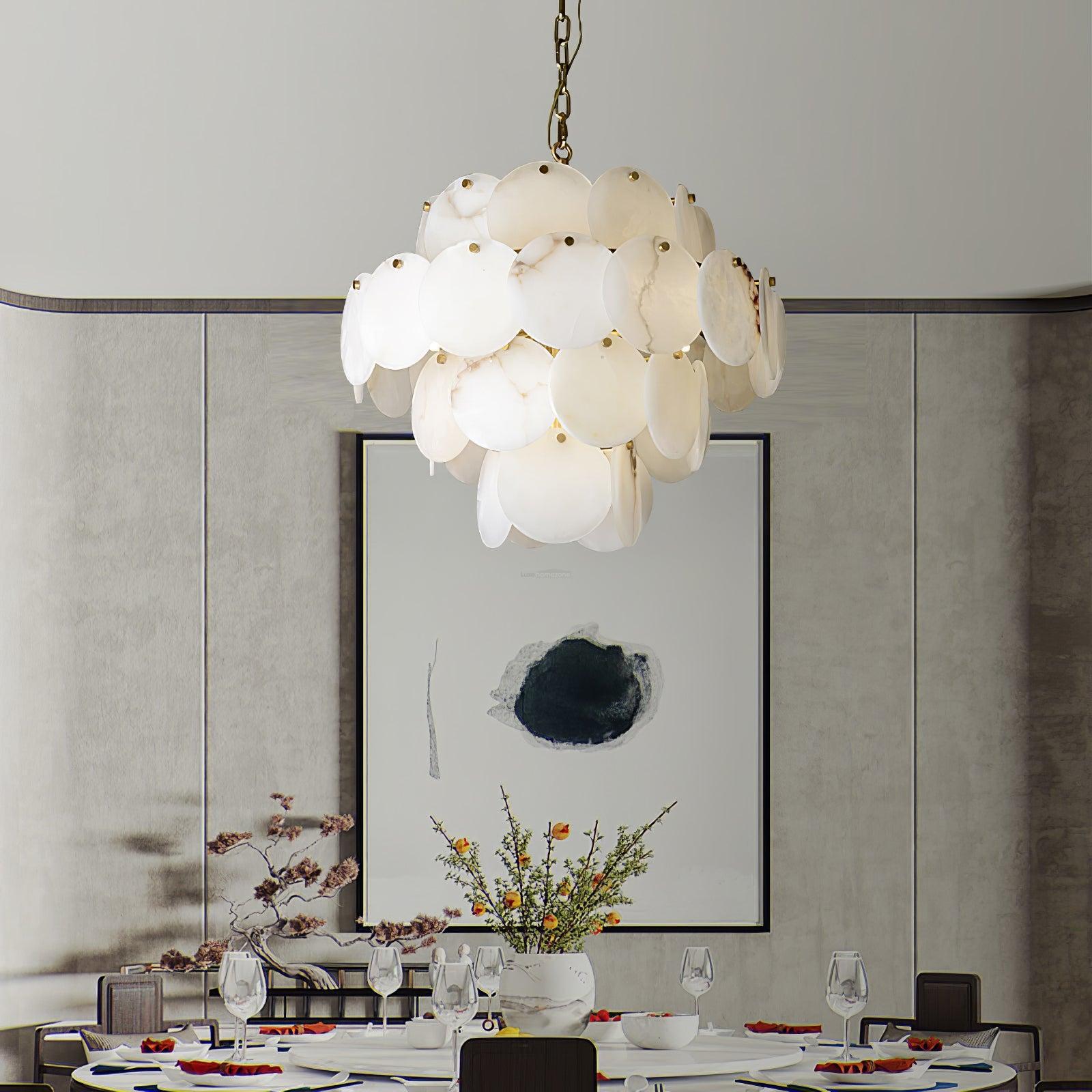 Alabaster Shell Brass Chandelier with 2/3/4/5/6 layer - Richardrider