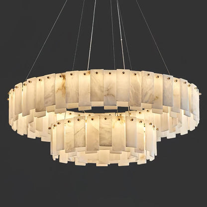 Halos Alabaster Round/Square Chandelier - Richardrider