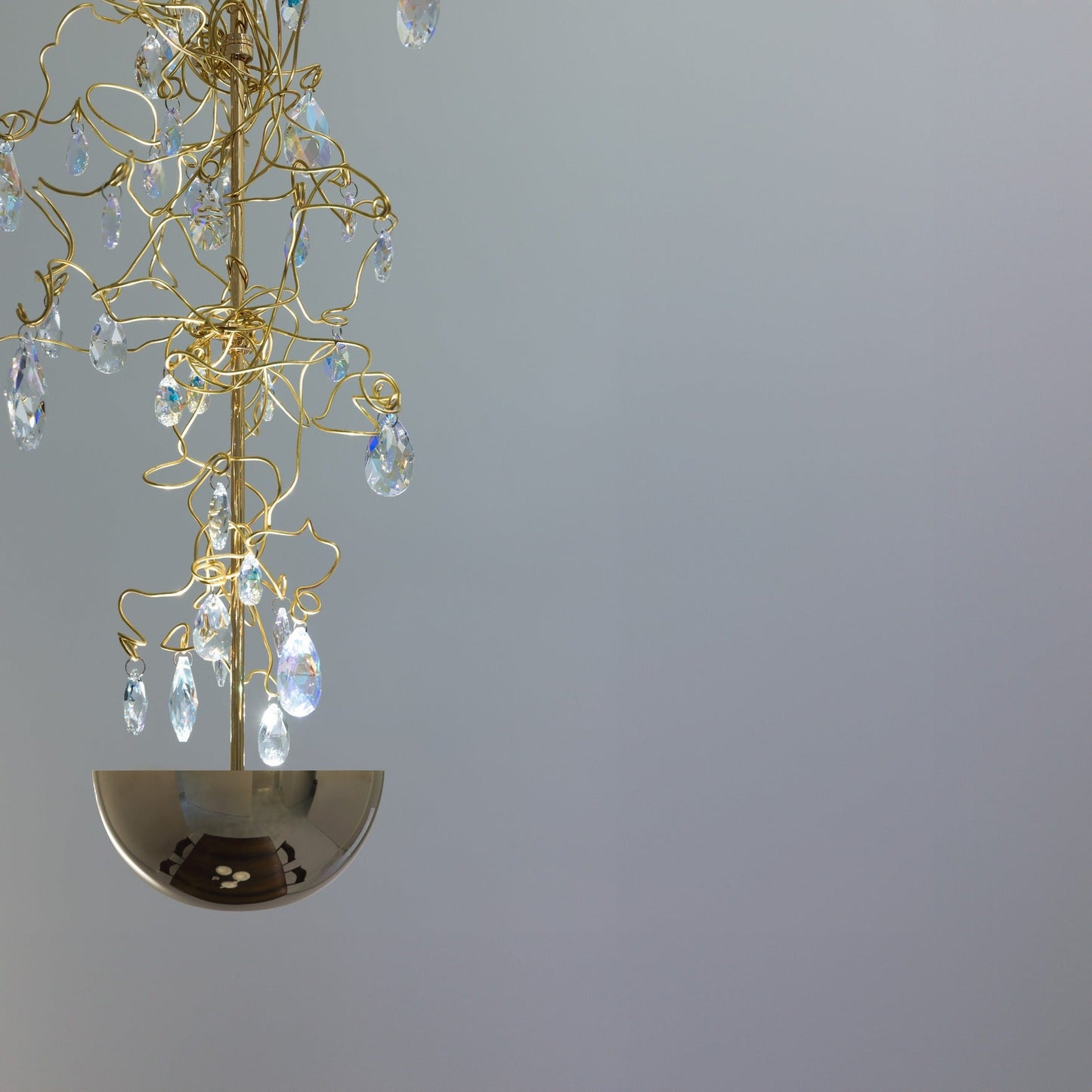 Eonodel Chandelier Crystal Branch Metal 6.3"D