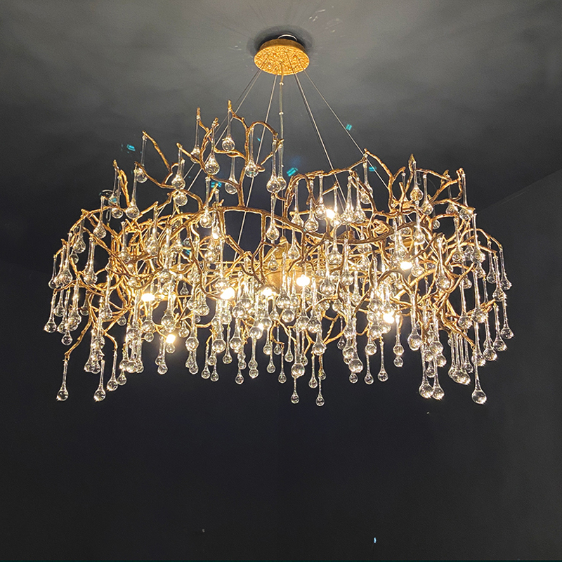 Iris Raindrop Crystal Branch Chandelier 31'' 39'' 47'' - Richardrider