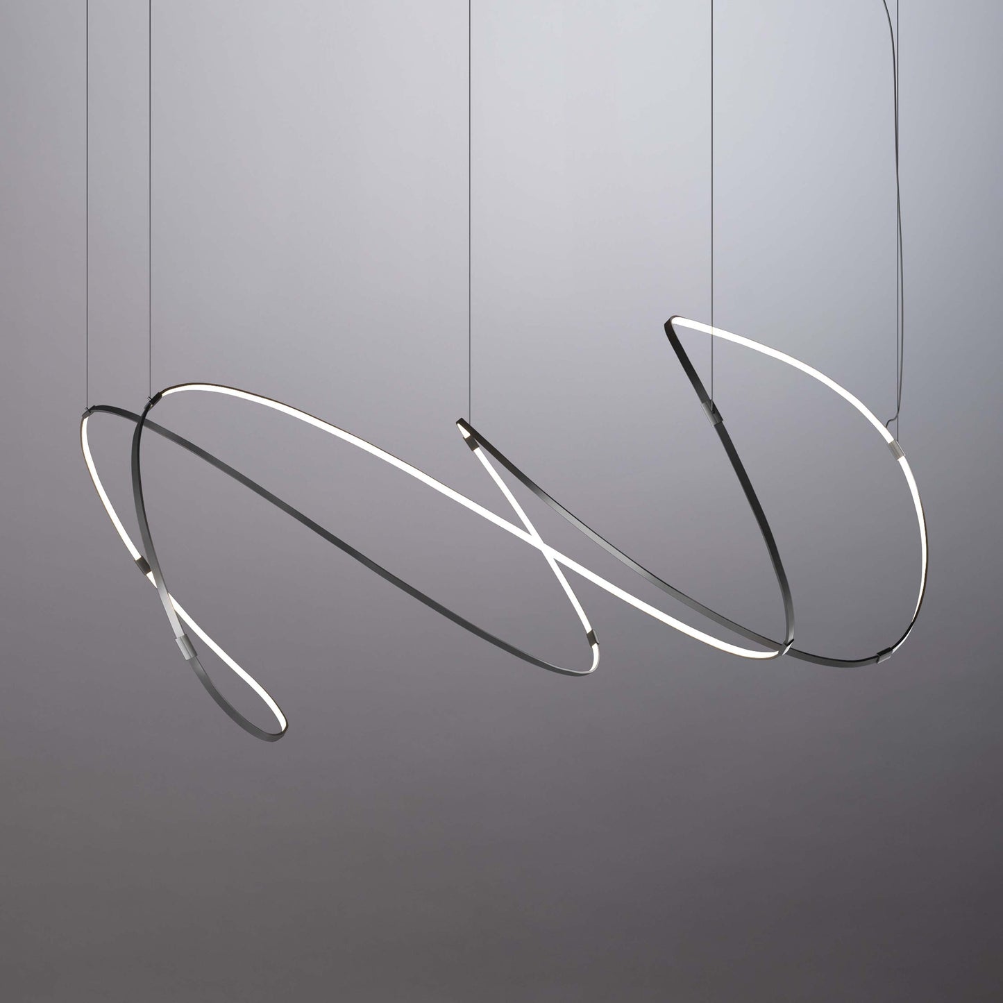 Galouvaro LED Chandelier Aluminum & Silicon & Steel 47.2"W x 47.2"D