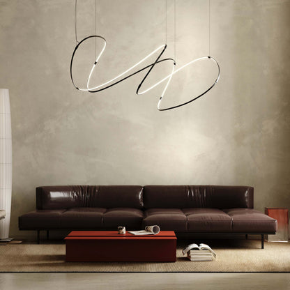 Galouvaro LED Chandelier Aluminum & Silicon & Steel 47.2"W x 47.2"D