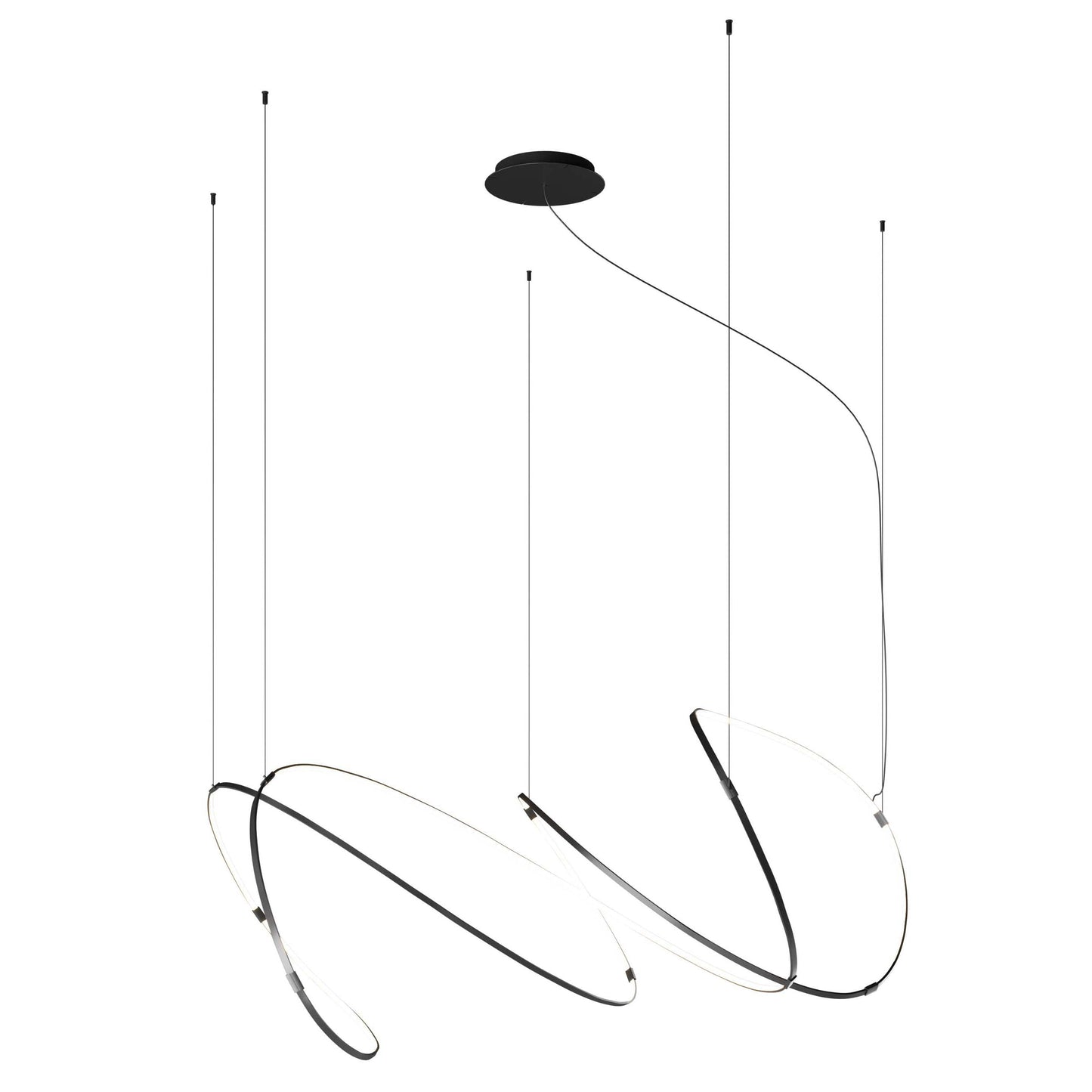 Galouvaro LED Chandelier Aluminum & Silicon & Steel 47.2"W x 47.2"D