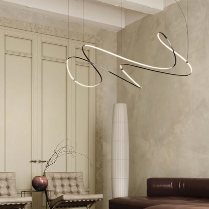 Galouvaro LED Chandelier Aluminum & Silicon & Steel 47.2"W x 47.2"D