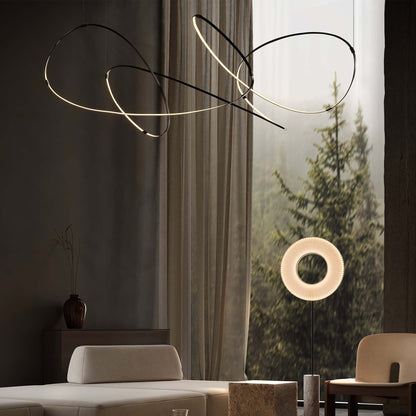 Galouvaro LED Chandelier Aluminum & Silicon & Steel 47.2"W x 47.2"D