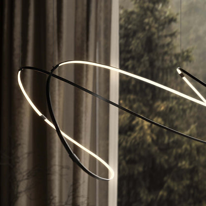 Galouvaro LED Chandelier Aluminum & Silicon & Steel 47.2"W x 47.2"D