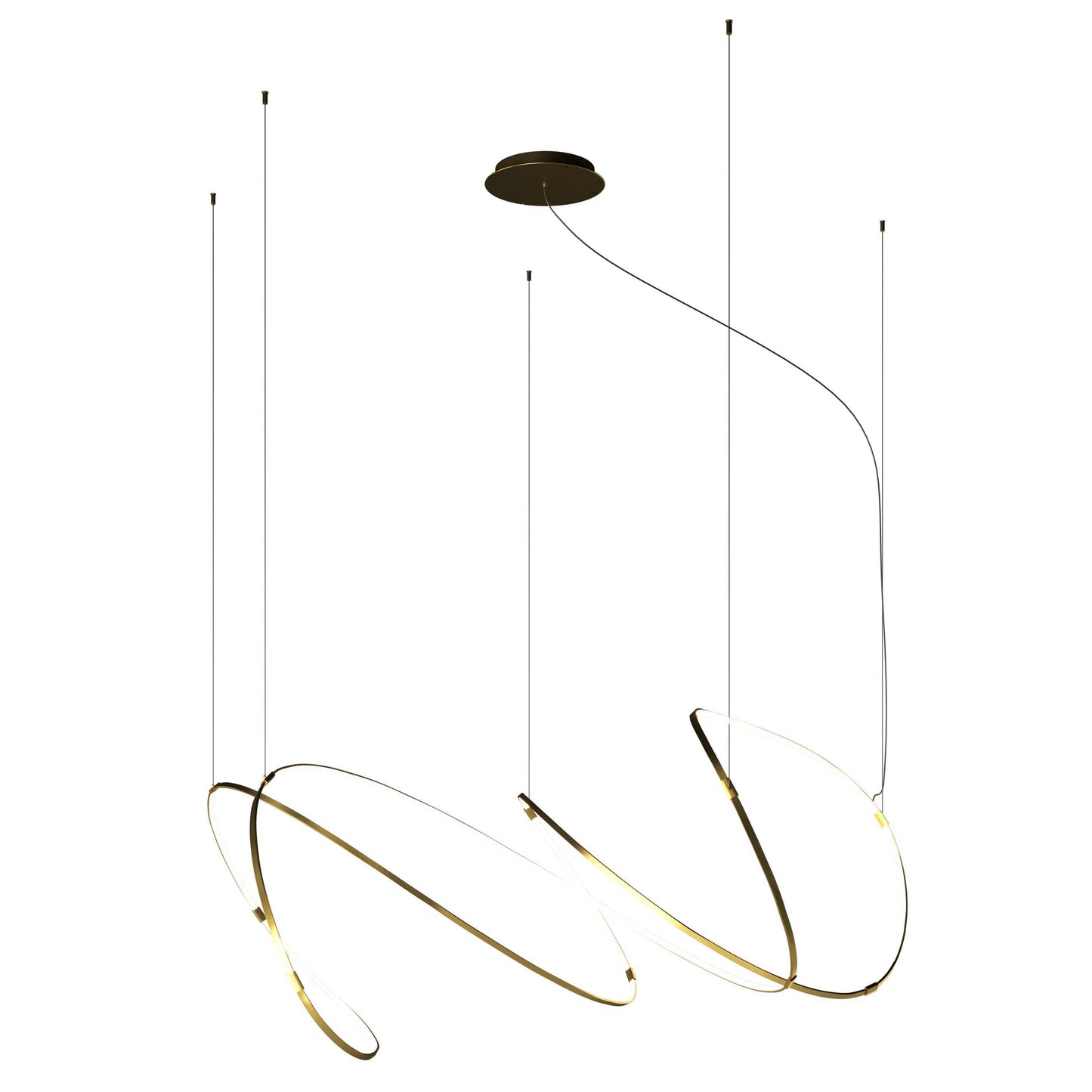 Galouvaro LED Chandelier Aluminum & Silicon & Steel 47.2"W x 47.2"D