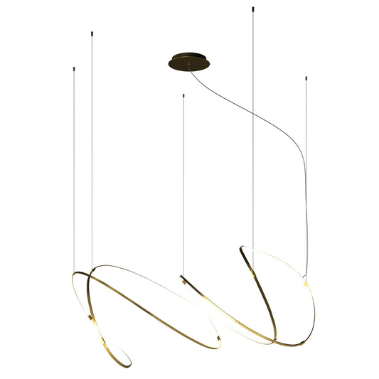 Galouvaro LED Chandelier Aluminum & Silicon & Steel 47.2"W x 47.2"D