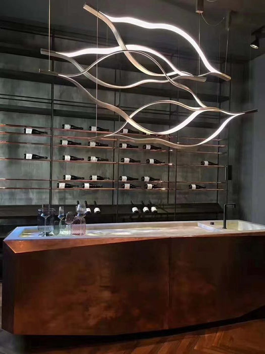 Modern Simple Aluminum Waving Chandelier - Richardrider