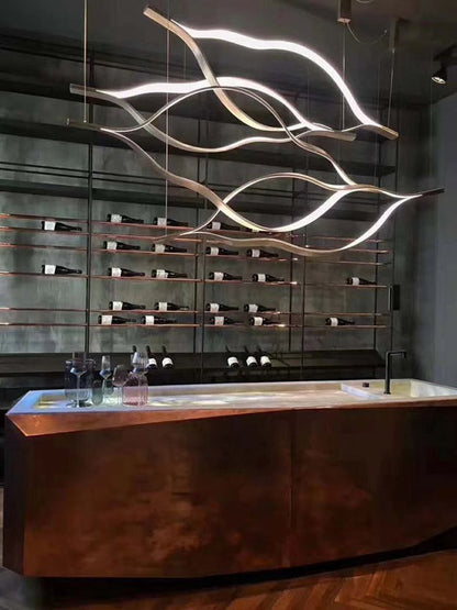 Modern Simple Aluminum Waving Chandelier - Richardrider
