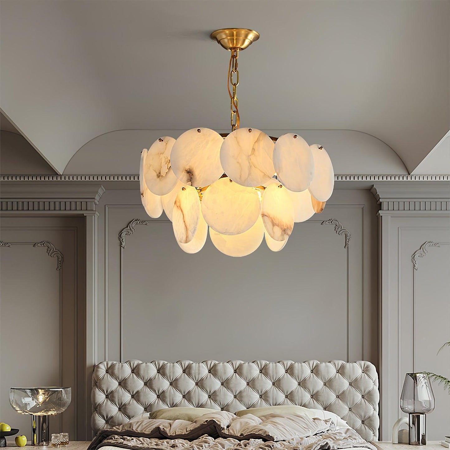 Alabaster Shell Brass Chandelier with 2/3/4/5/6 layer - Richardrider