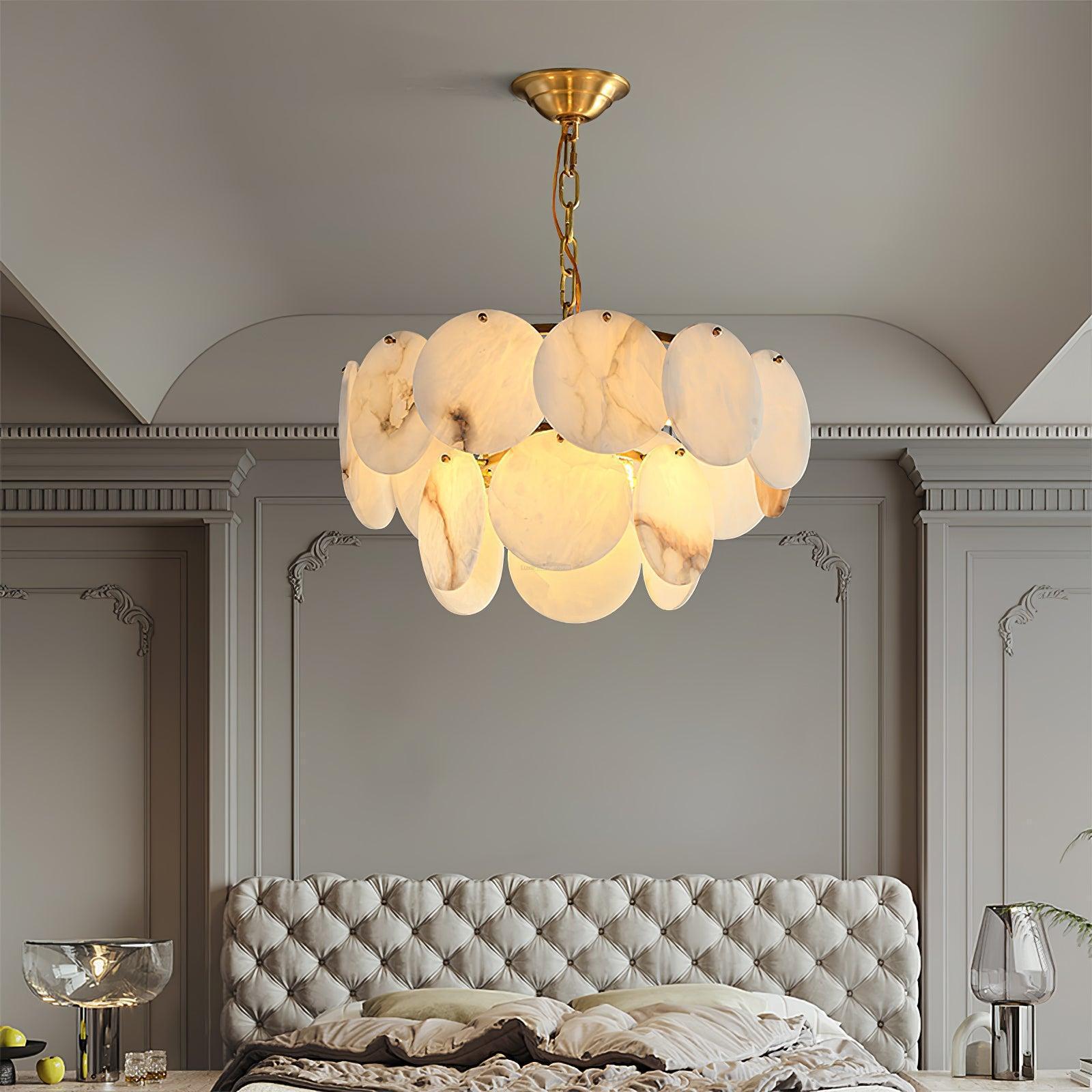 Alabaster Shell Brass Chandelier with 2/3/4/5/6 layer - Richardrider