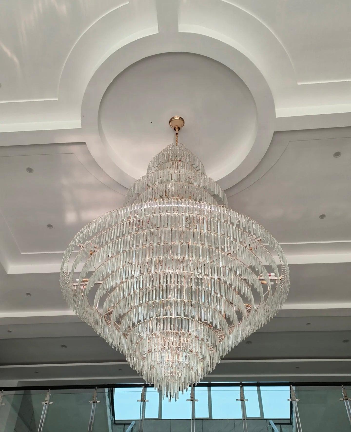 Luxury Multi-tiered Extra Large Crystal Chandelier for Staircase/Foyer/Entryway - Richardrider