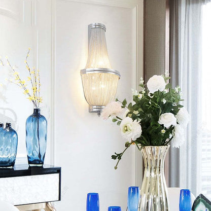 Tassel Aluminum Chain Wall Sconce In Living Room - Richardrider