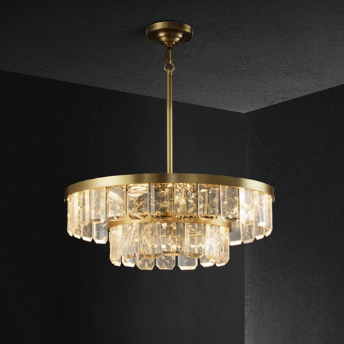Rebecca Postmodern Double Tier Crystal Chandelier - Richardrider