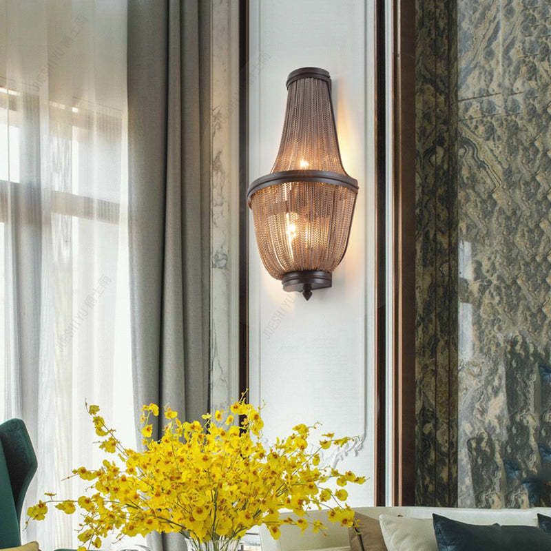 Tassel Aluminum Chain Wall Sconce In Living Room - Richardrider