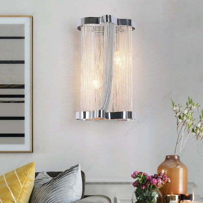 Ashley Aluminum Chain Tassel Wall Sconce - Richardrider