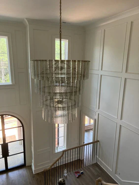 Modern Light Luxury 3/4-layer Round Glass Chandelier