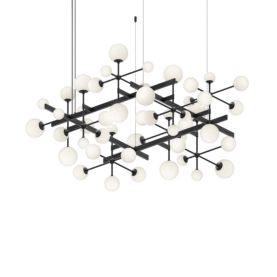 Rhoemond Square LED Chandelier Metal & Cased Glass 61"W x 56.75"D
