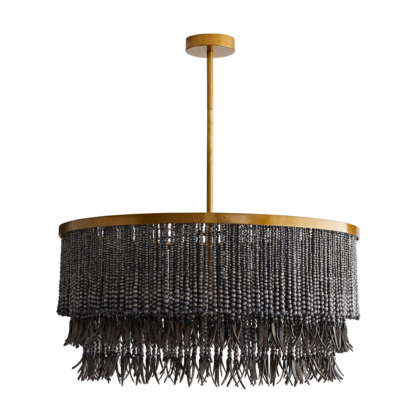 Yorylora Chandelier Iron & Steel & Wood 30"D