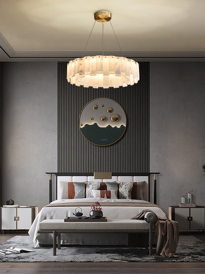Halos Alabaster Round/Square Chandelier - Richardrider
