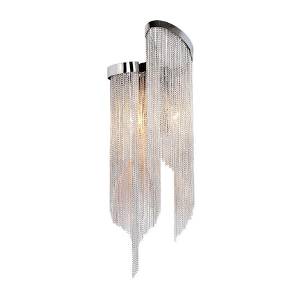 Fiona Aluminum Chain Tassel Wall Sconce - Richardrider