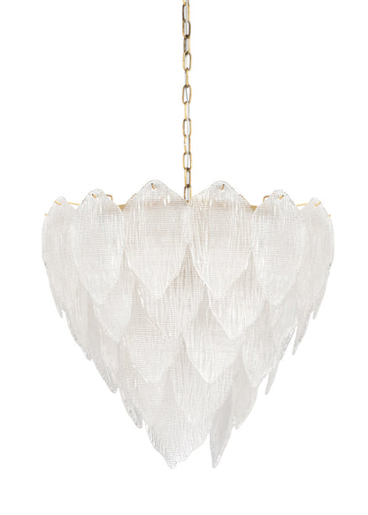 Soho Chandelier Antique Brass with Frosted Glass Accents - Richardrider