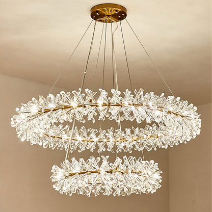Postmodern Two-Tier Ring Crystal Chandelier - Richardrider