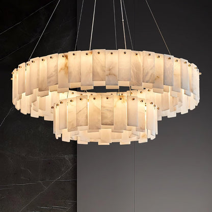 Halos Alabaster Round/Square Chandelier - Richardrider