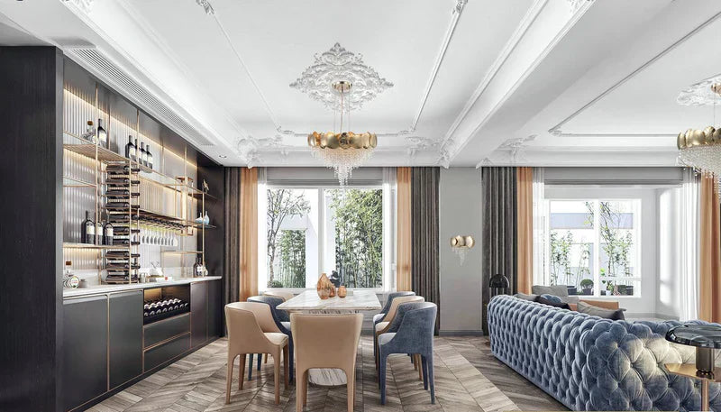 Amadeo Oval Brass Crystal Chandelier - Richardrider