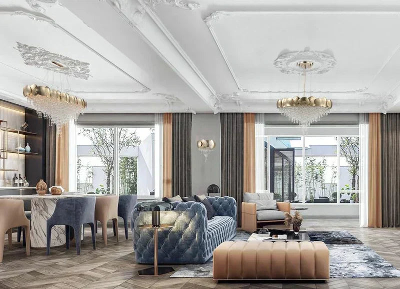 Amadeo Oval Brass Crystal Chandelier - Richardrider