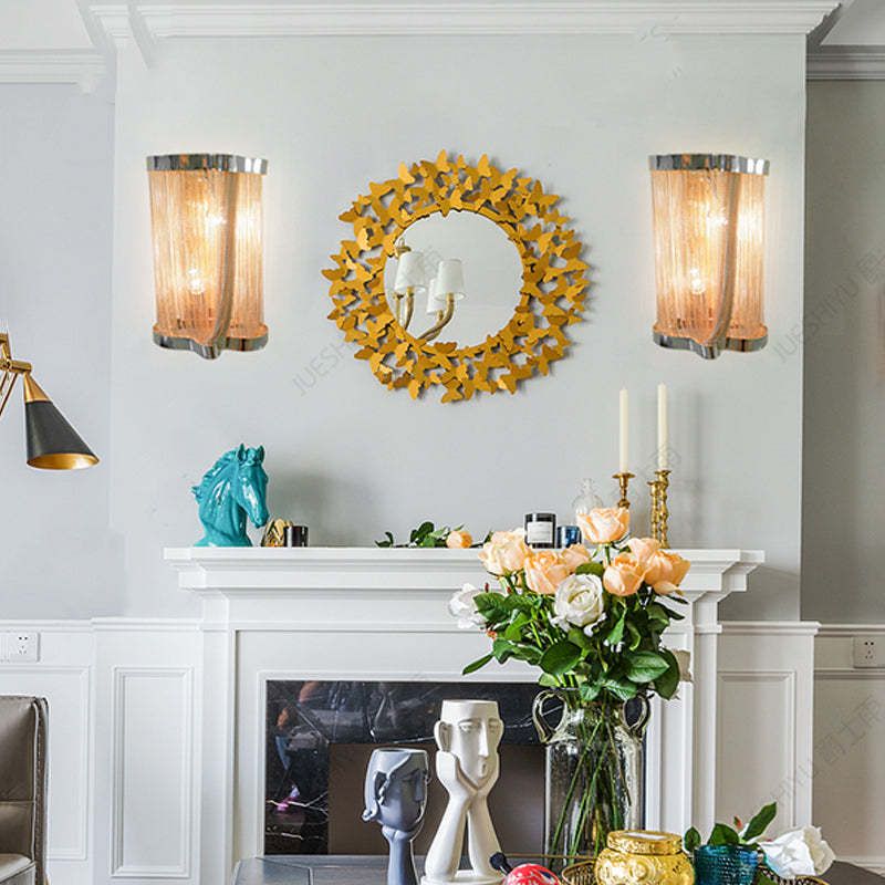 Ashley Aluminum Chain Tassel Wall Sconce - Richardrider