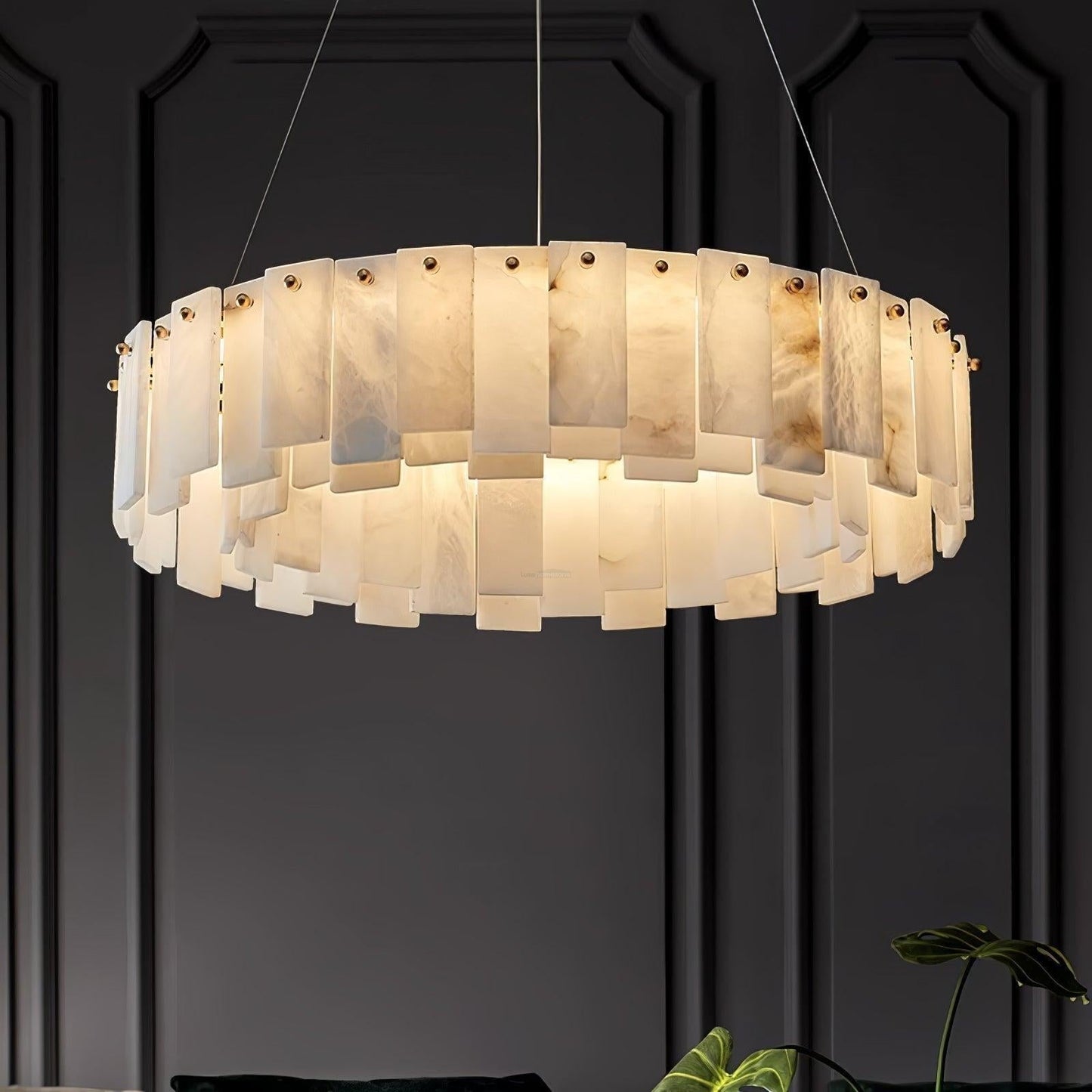 Halos Alabaster Round/Square Chandelier - Richardrider