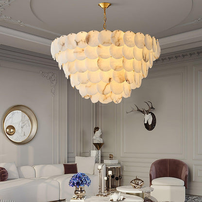Alabaster Shell Brass Chandelier with 2/3/4/5/6 layer - Richardrider