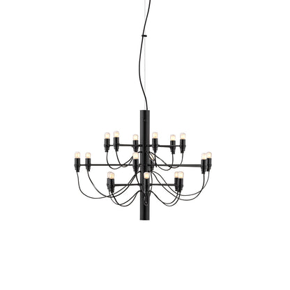 Jarylix Chandelier Brass & Steel. Steel Ceiling Fitting & Rose 27.2"W x 27.2"D