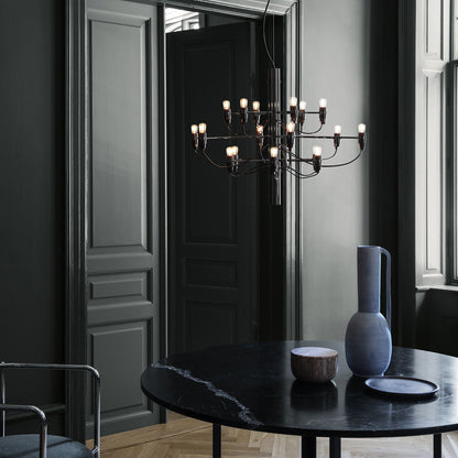 Jarylix Chandelier Brass & Steel. Steel Ceiling Fitting & Rose 27.2"W x 27.2"D